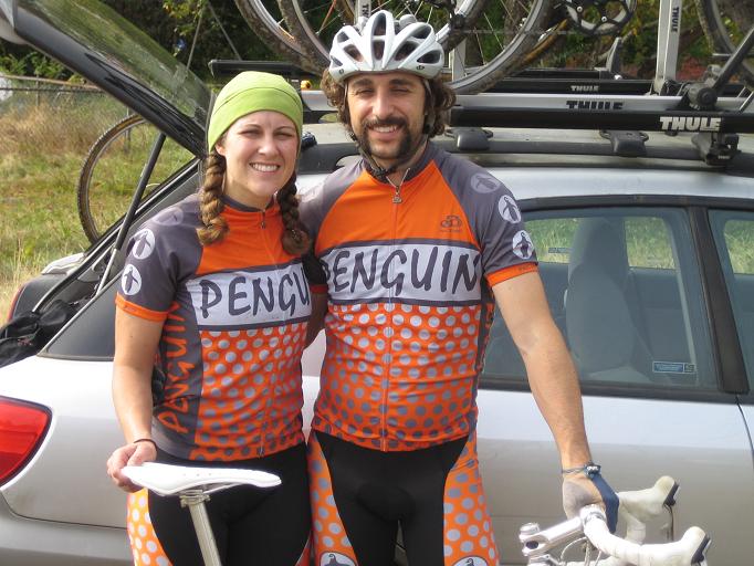 Jersey & shorts modeled by Flying Penguin team members (2009)